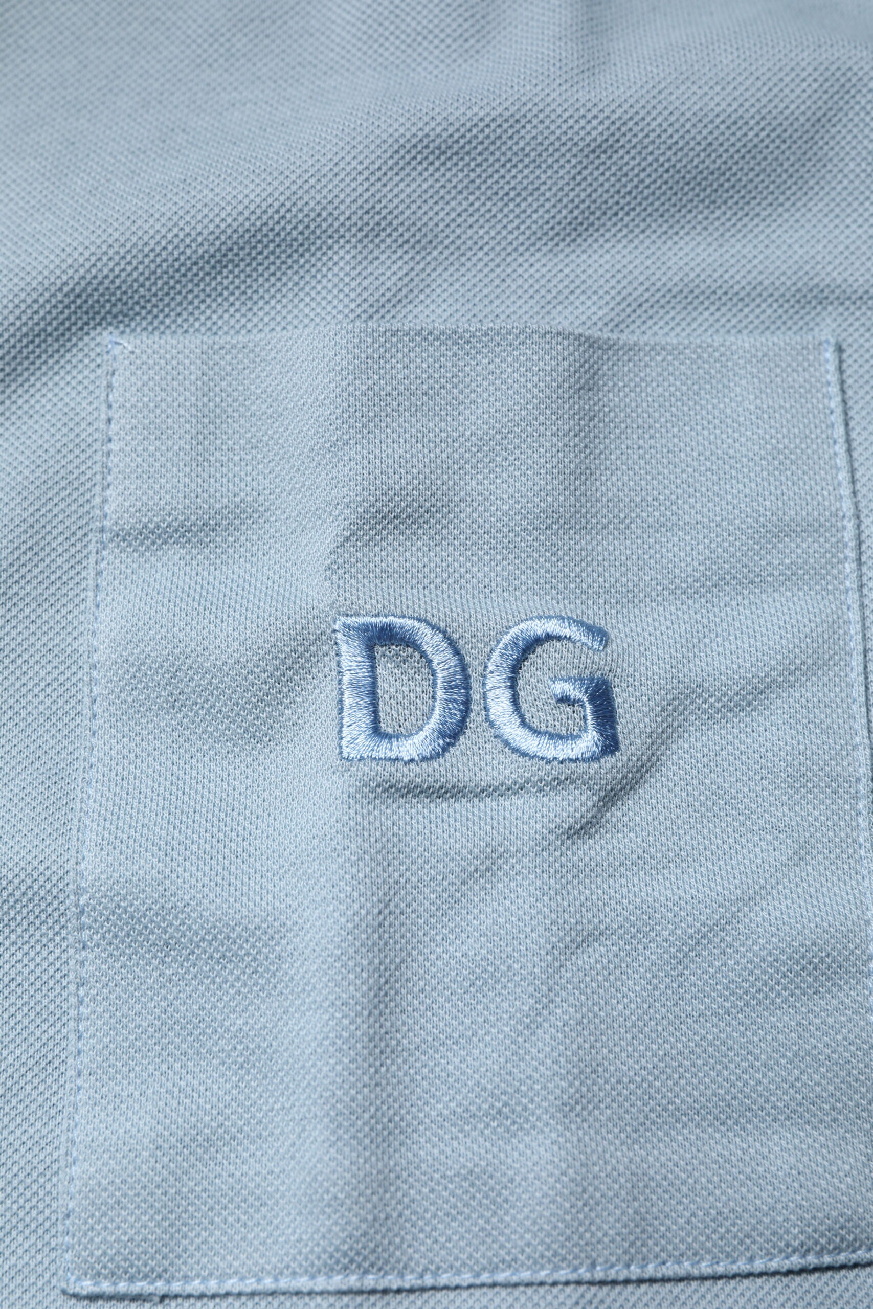 Dolce & Gabbana Men's Blue Cotton Button-Down Polo Shirt